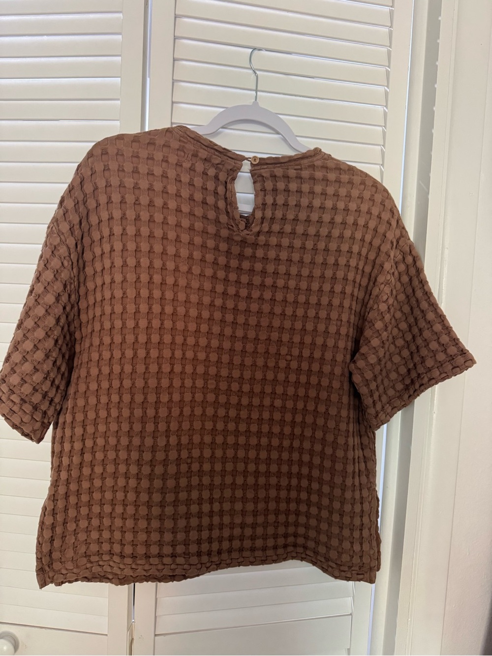 The Simple Folk Textured Brown Short-Sleeve Women’s Top size S - Picture 3 of 3